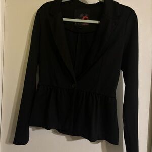 G by Guess Black Peplum Blazer